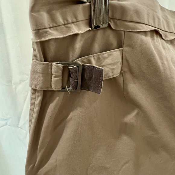 Lanvin Smooth Cotton Feel Adjustable Waist Cognac / Camel Brown Short - Picture 4 of 5